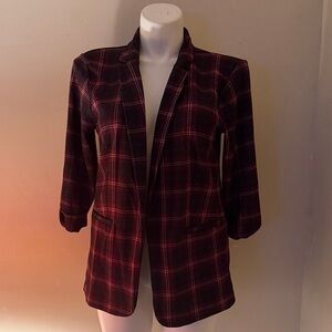 Maurices Plaid Open Front Blazer